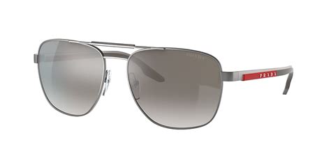 prada grey mirror silver sunglasses|prada sunglasses sunglass hut.